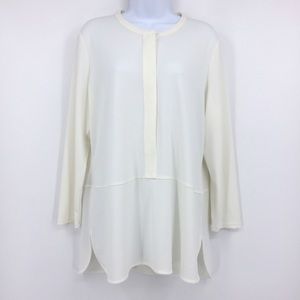 Lauren Ralph Lauren Ivory Long Sleeve Blouse XL